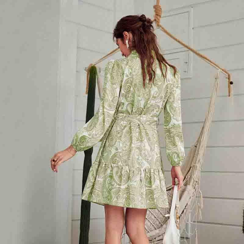 Dhruvi Trendz Womens Slub Rayon Women Western Dresses Regular Fit Dress (Dt-Wd1128_Green_2Xl)