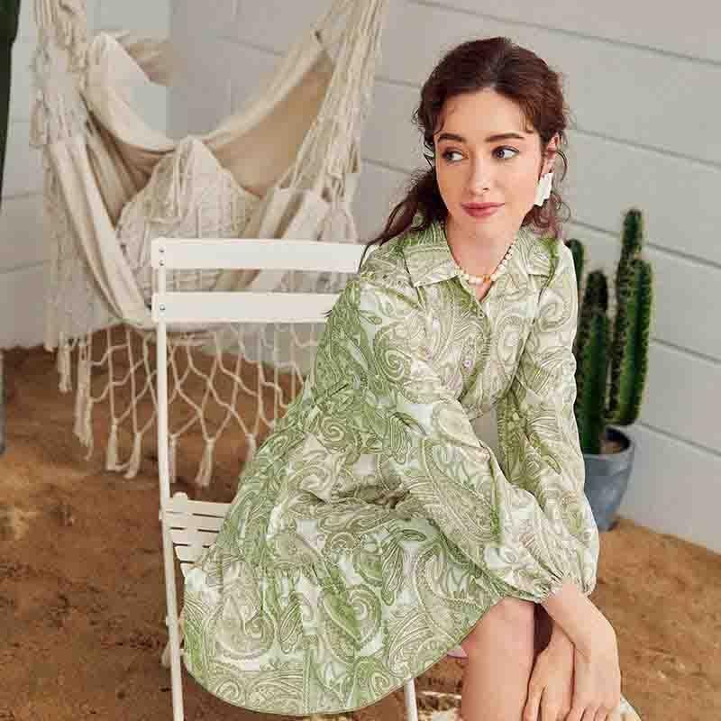 Dhruvi Trendz Womens Slub Rayon Women Western Dresses Regular Fit Dress (Dt-Wd1128_Green_2Xl)