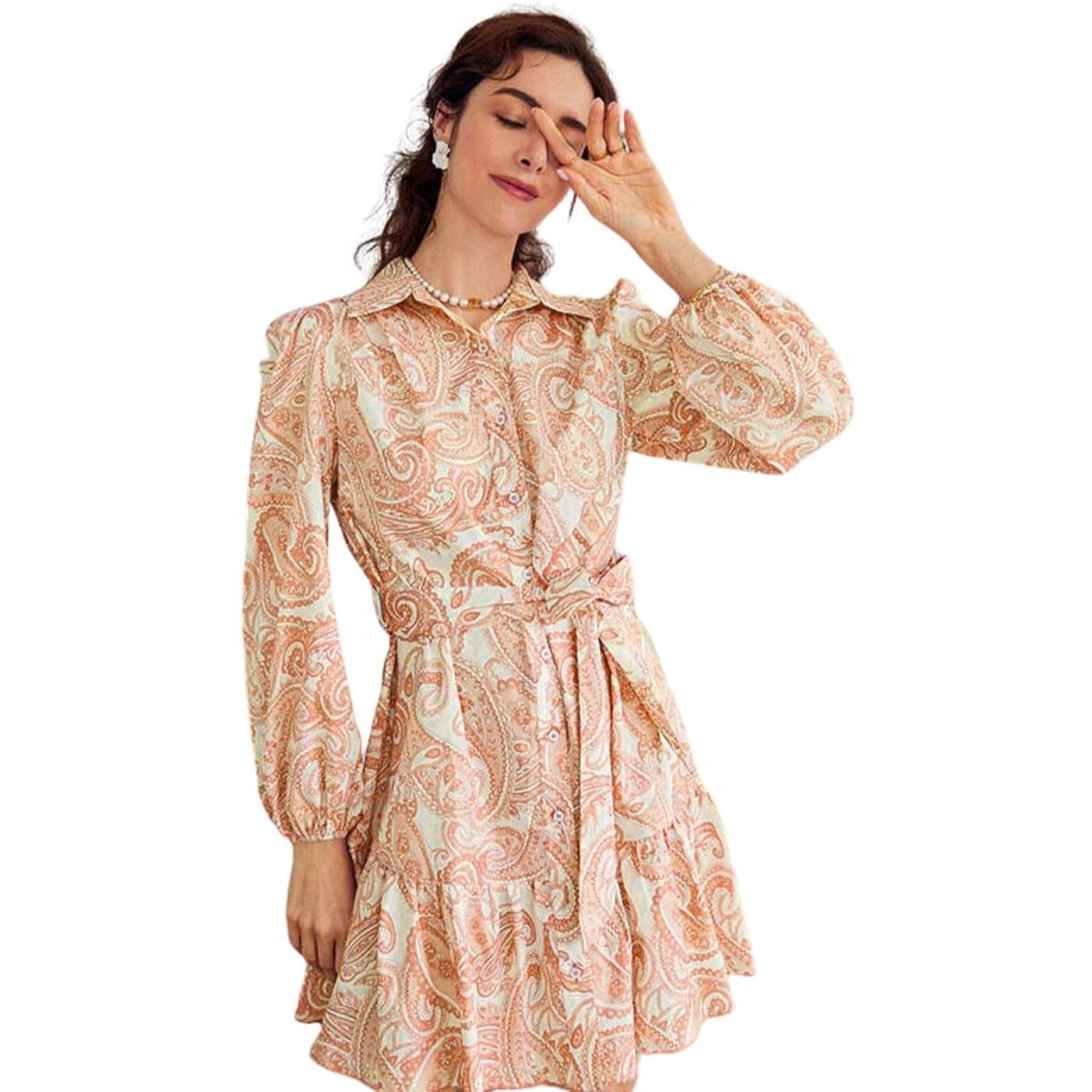 Dhruvi Trendz Womens Slub Rayon Women Western Dresses Regular Fit Dress (Dt-Wd1127_Orange_2Xl)