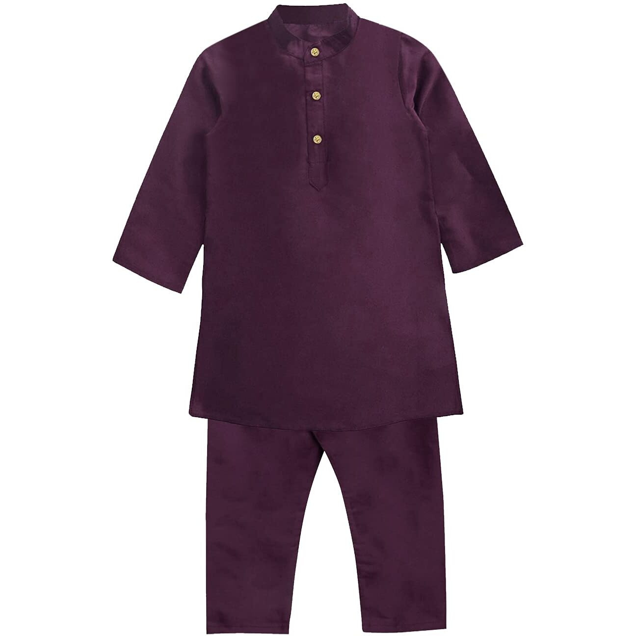 A.T.U.N. (All Things Uber Nice) Boy's Regular Kurta Pyjama Set (Bkls Kpp_Wine 7-8 Years)