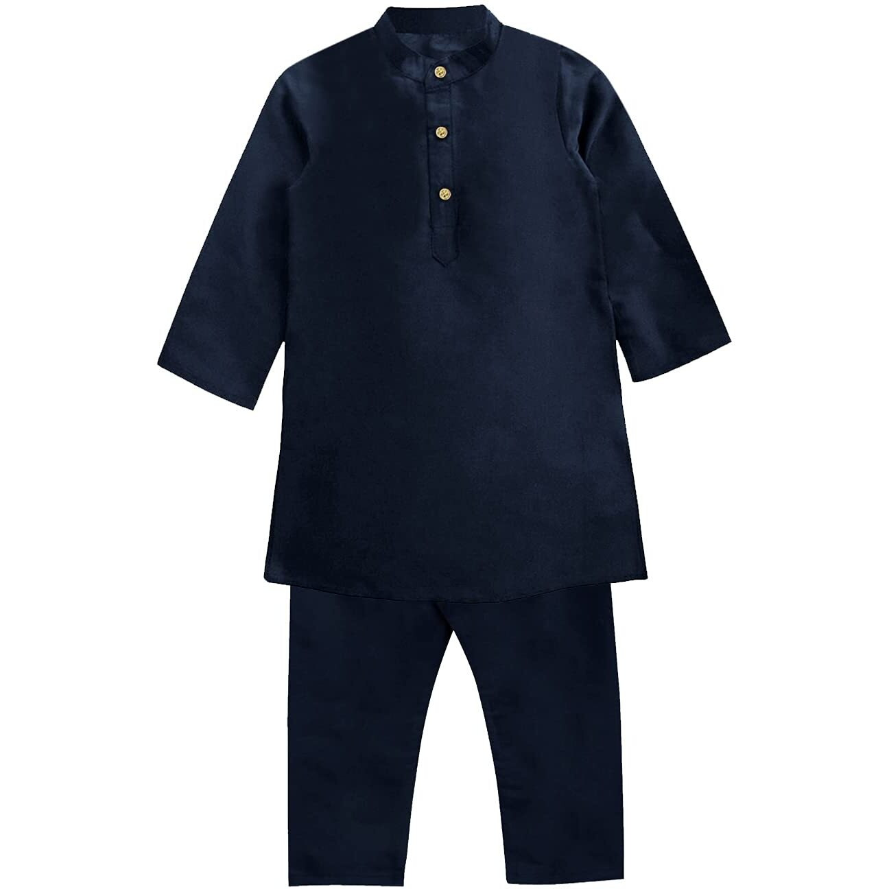 A.T.U.N. (All Things Uber Nice) Boy's Regular Kurta Pyjama Set (Bkls Kpp_Navy 6-12 Months)