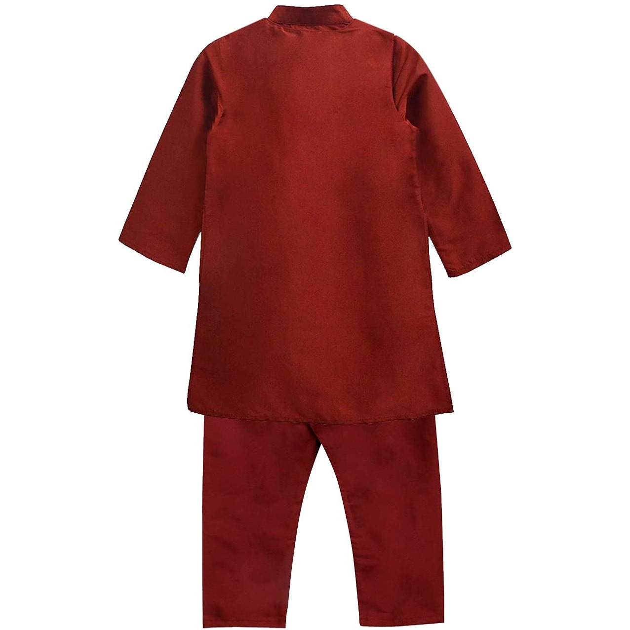 A.T.U.N. (All Things Uber Nice) Boy's Regular Kurta Pyjama Set (Bkls Kpp_Maroon 7-8 Years)