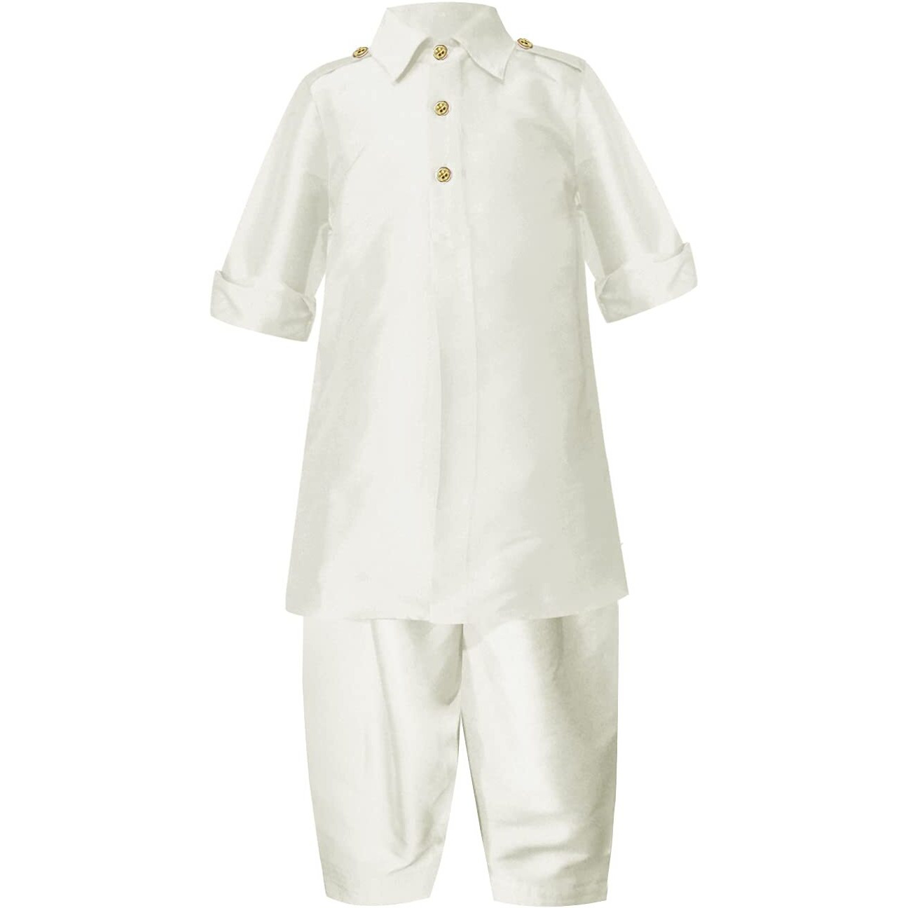 A.T.U.N. (All Things Uber Nice) Baby-Boy's Regular Pathani Suit (Bkls Pts_Ivory 6-12 Months)
