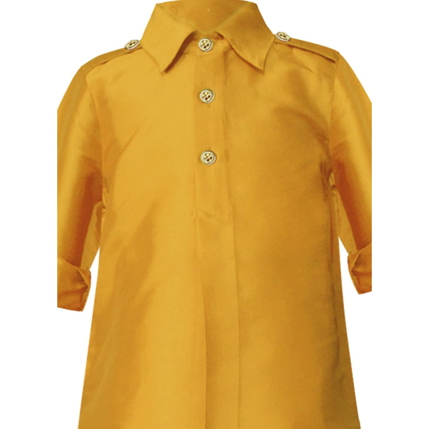 A.T.U.N Boy's Regular Pathani Suit (Bkls Pts_Amber-Black 3-4 Years)