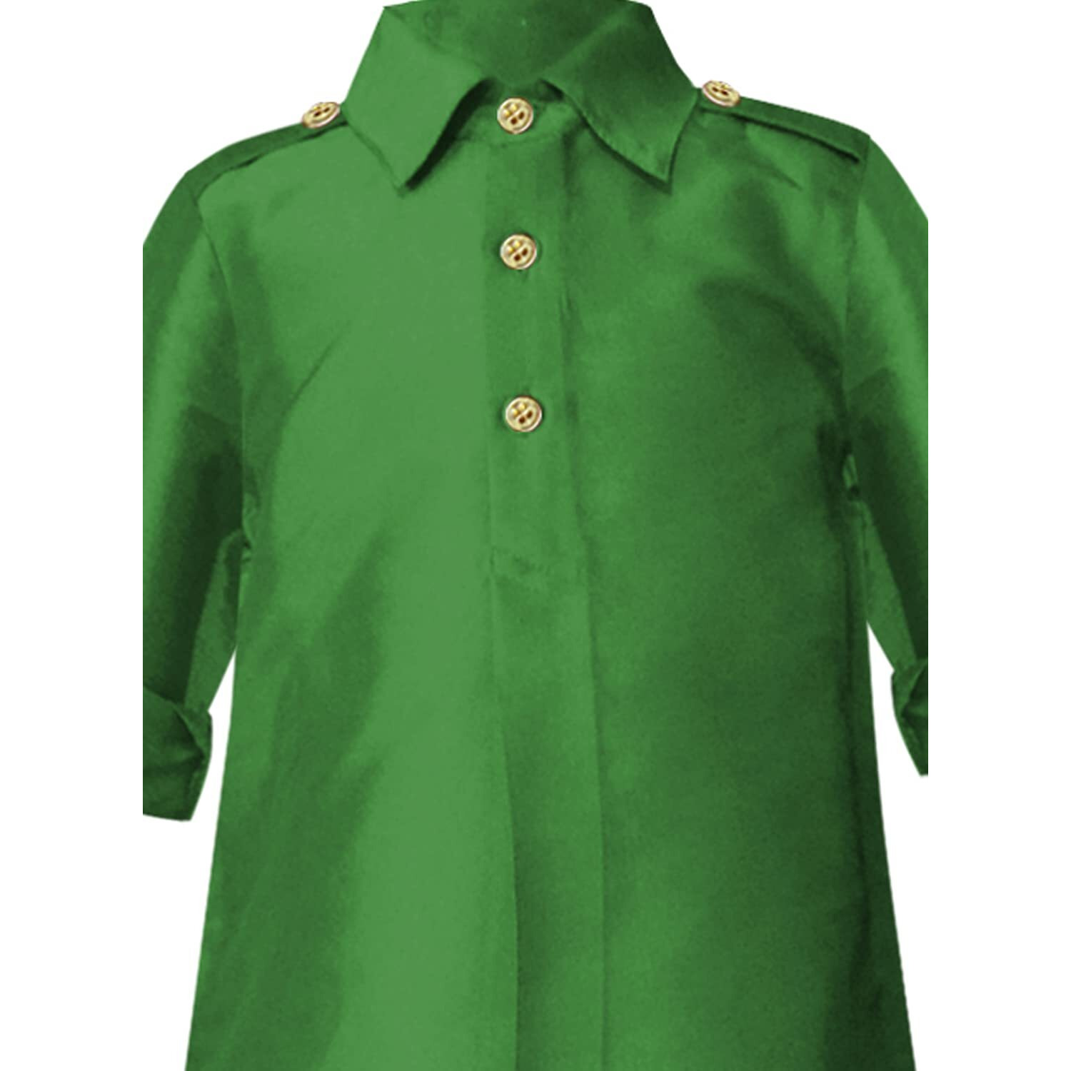 A.T.U.N. (All Things Uber Nice) Boy's Regular Pathani Suit (Bkls Pts_Green-Black 7-8 Years)