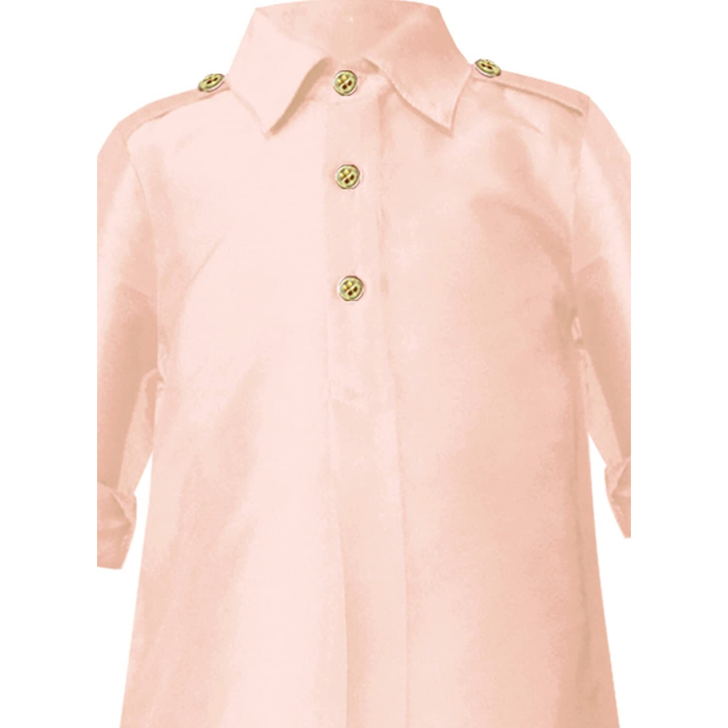 A.T.U.N Boy's Regular Pathani Suit (Bkls Pts_Peach-Black 5-6 Years)