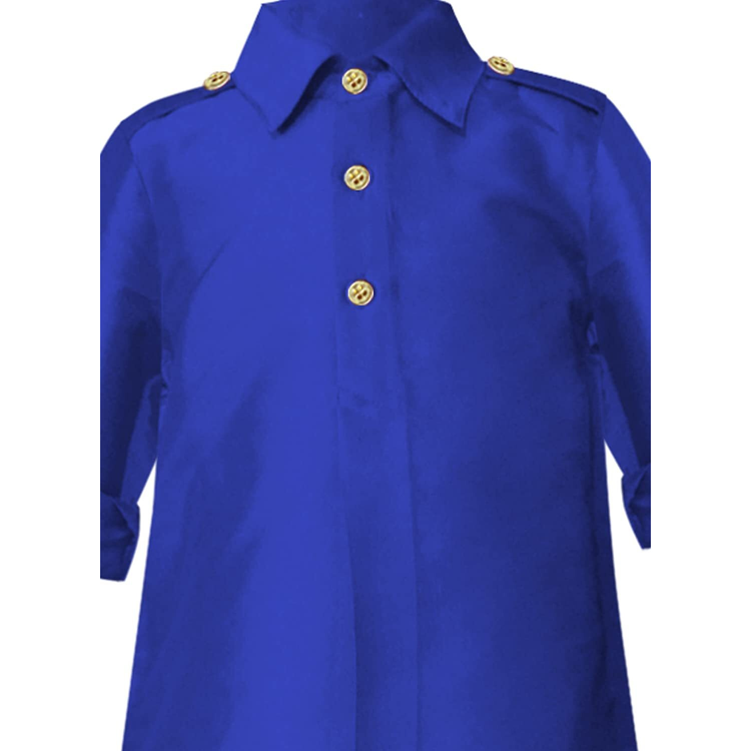 A.T.U.N. (All Things Uber Nice) Baby-Boy's Regular Pathani Suit (Bkls Pts_Royal Blue-Black 0-3 Months)