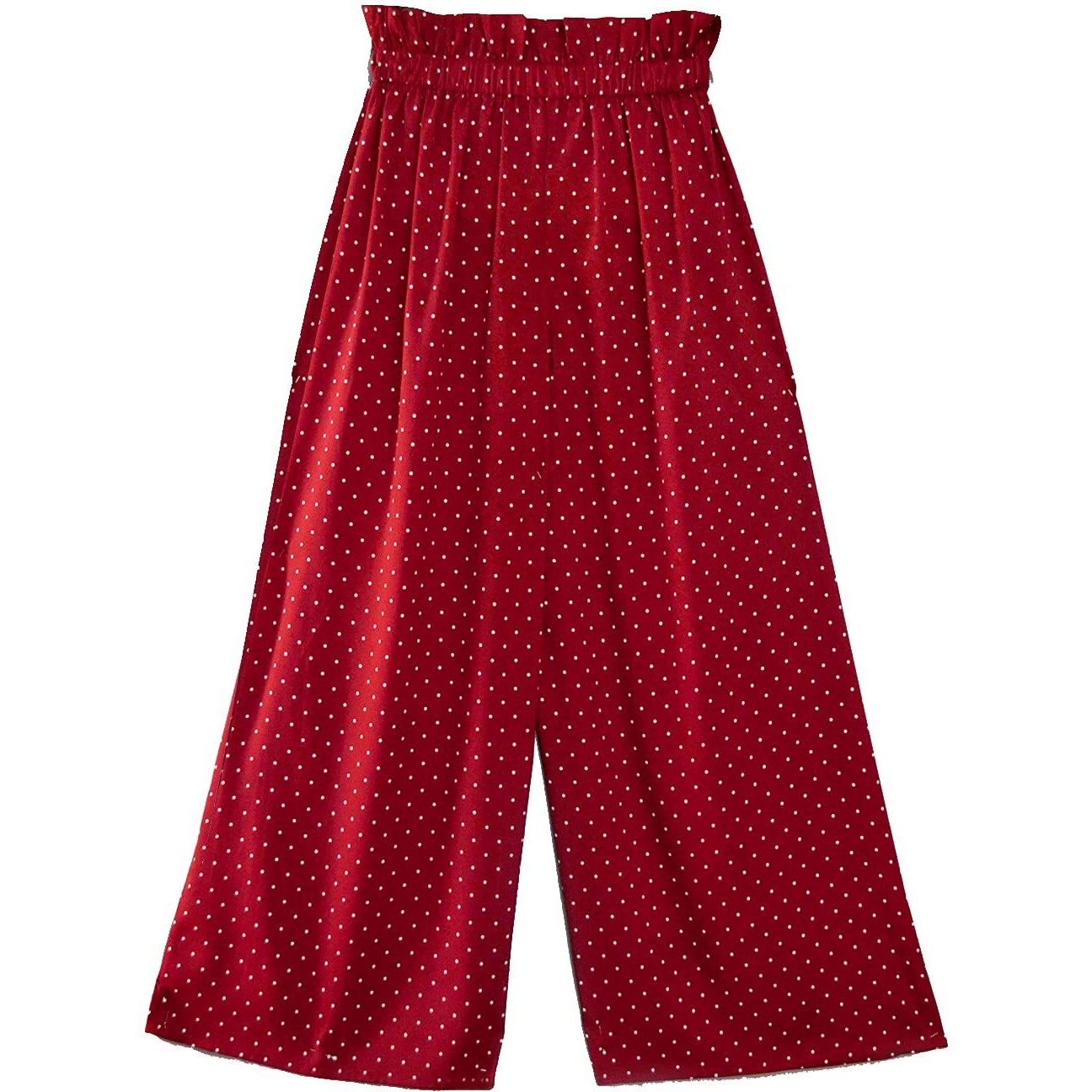 A.T.U.N. (All Things Uber Nice) Women's Regular Palazzo (Wplz Ply_Maroon-White_S)