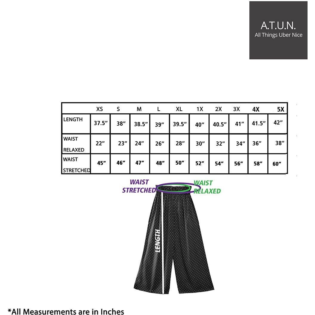 A.T.U.N. (All Things Uber Nice) Women's Regular Palazzo (Wplz Ply_Red-Navy_L)