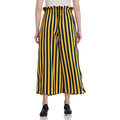 A.T.U.N. (All Things Uber Nice) Women's Regular Palazzo (Wplz Ply_Mustard-Navy_Xs)