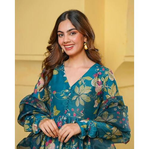 Fabnex Kurta Set For Women | Women Kurti Pant Set (K-135-Rama-2Xl)