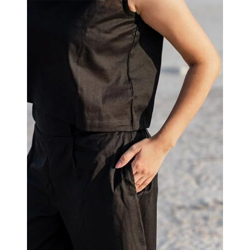 Fabnex Stylish Sleeve Less Co Ord Set For Women | Co Ord Set For Women (K-132-Black-Xl)