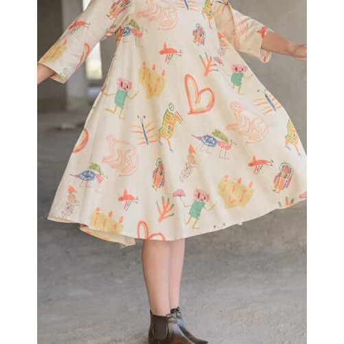 Fabnex Kurta For Women | One Piece Women Kurtis (K-128-Beige-S)