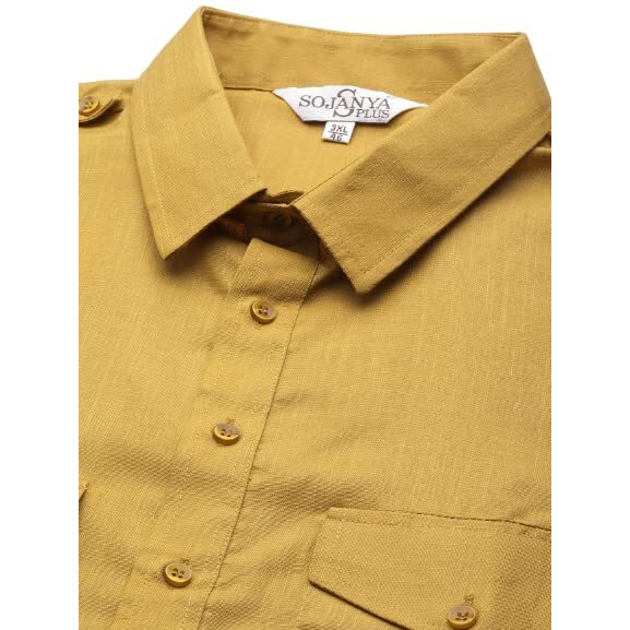 Sojanya Plus (Since 1958) Men's Cotton Blend Mustard Pathani Kurta Salwar Set Size-6Xl