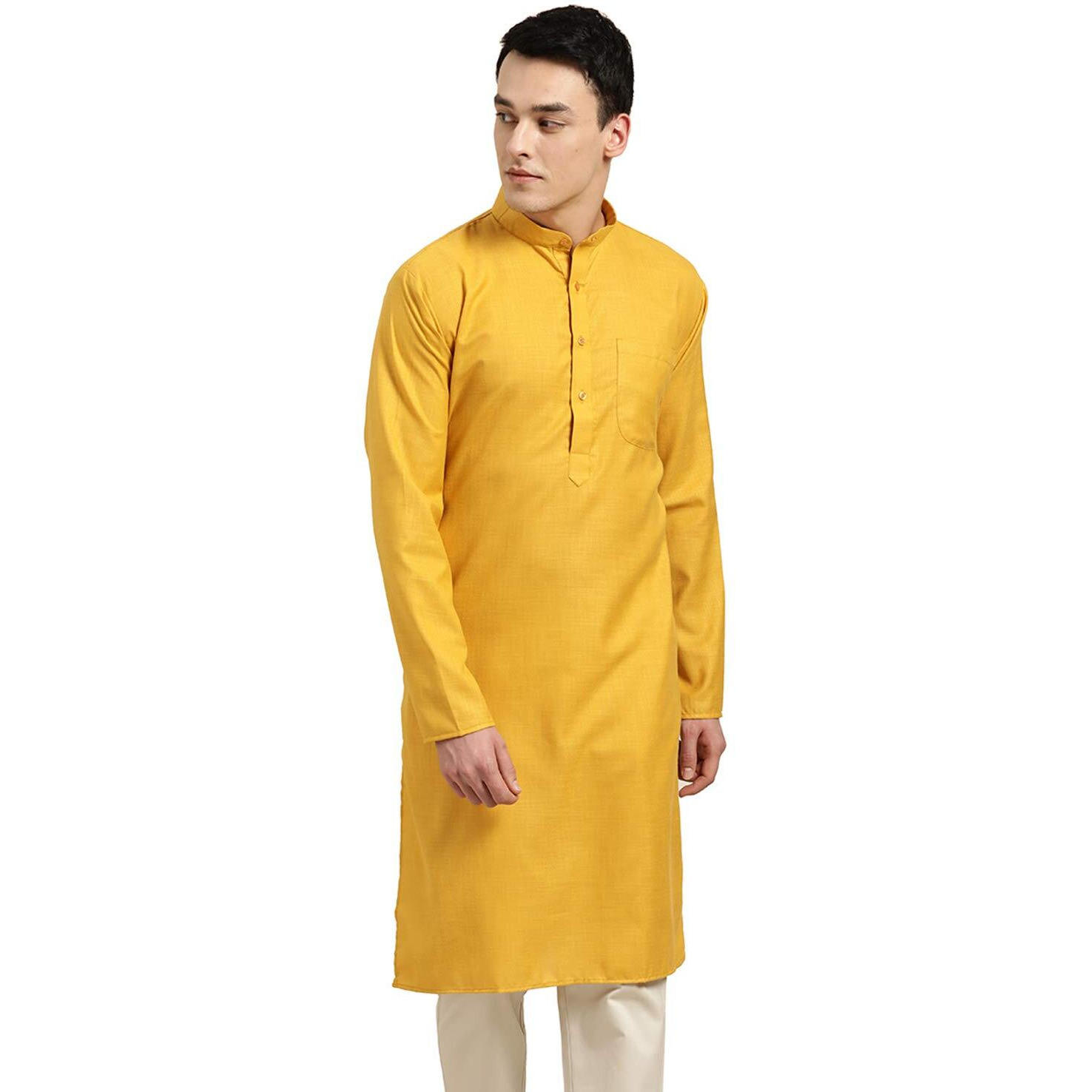 Sojanya (Since 1958 Men's Cotton Mustard Only Kurta Size 44