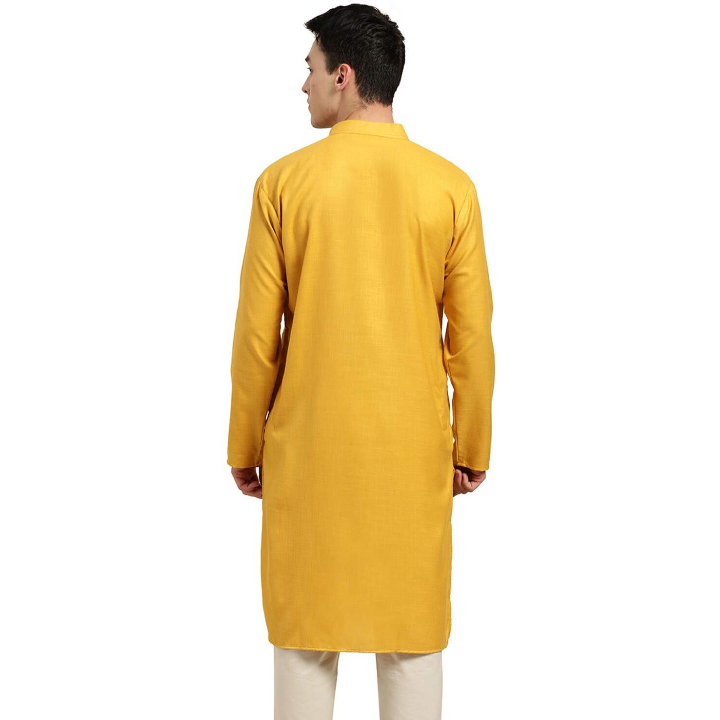 Sojanya (Since 1958 Men's Cotton Mustard Only Kurta Size 44
