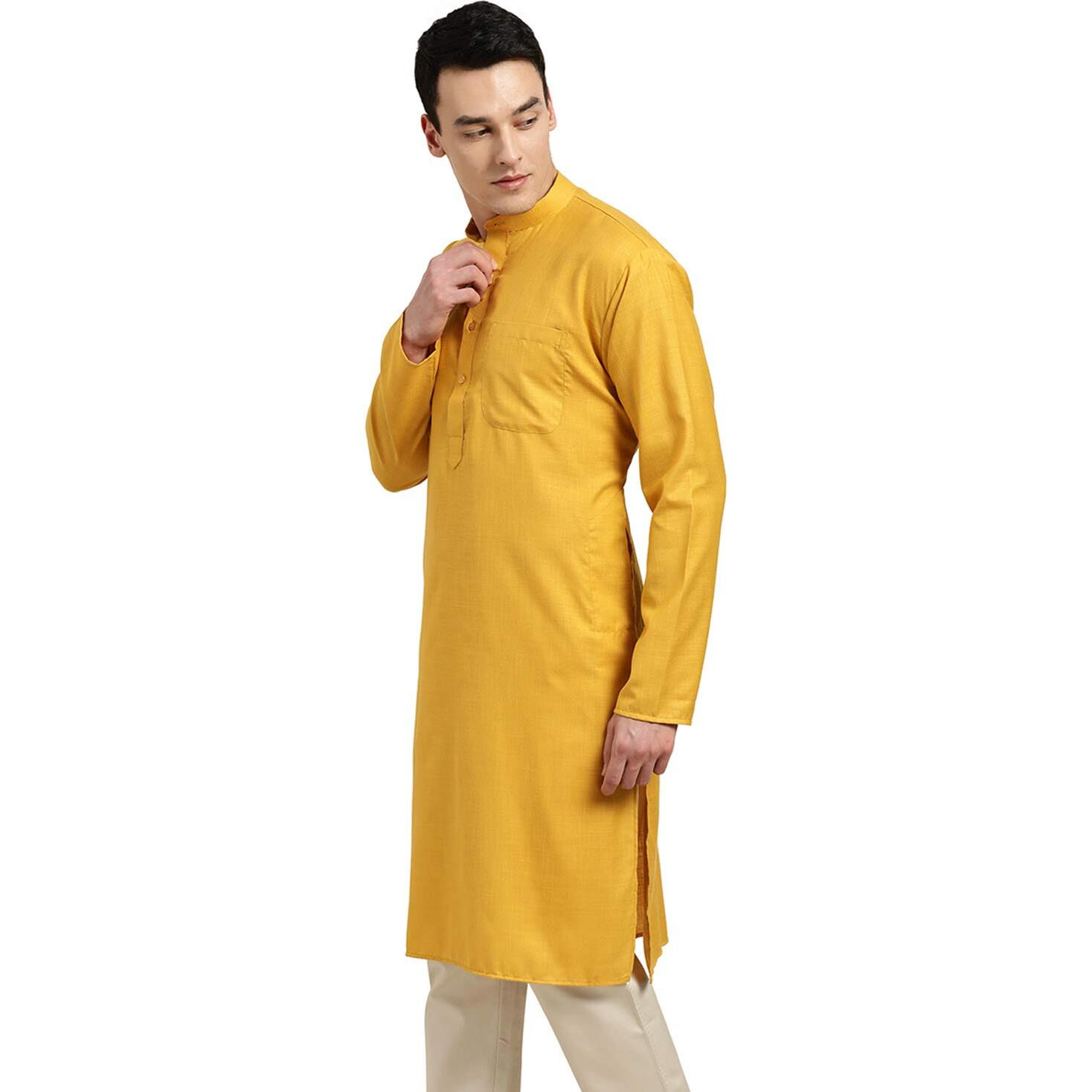 Sojanya (Since 1958 Men's Cotton Mustard Only Kurta Size 44