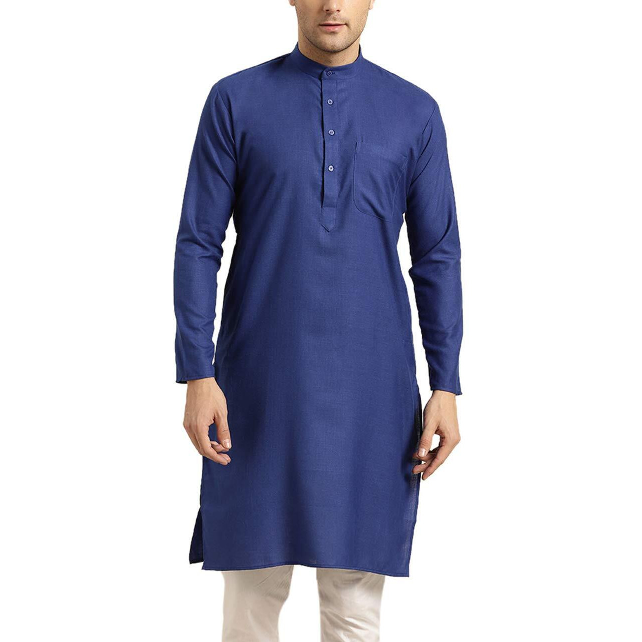 Sojanya (Since 1958 Men's Cotton Royal Blue Only Kurta Size 40