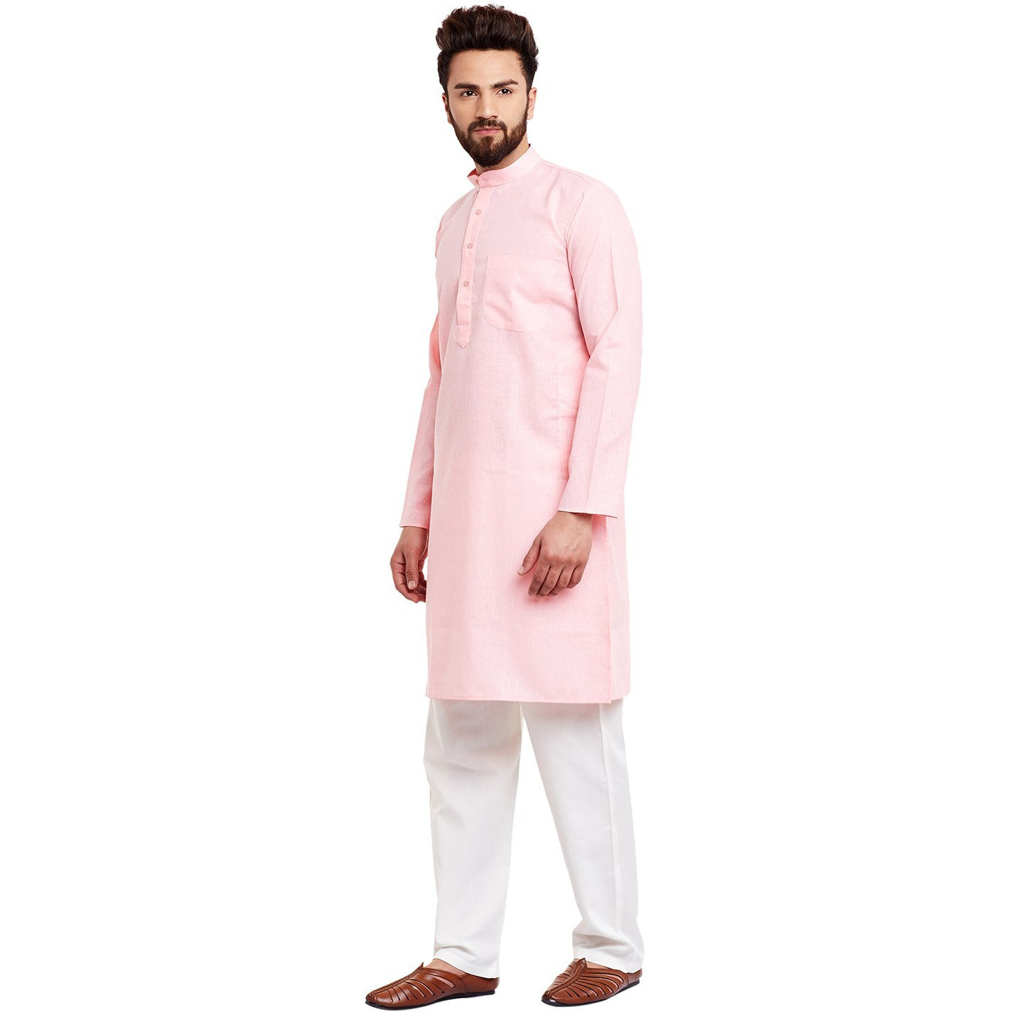 Sojanya (Since 1958 Men's Cotton Linen Kurta Pyjama
