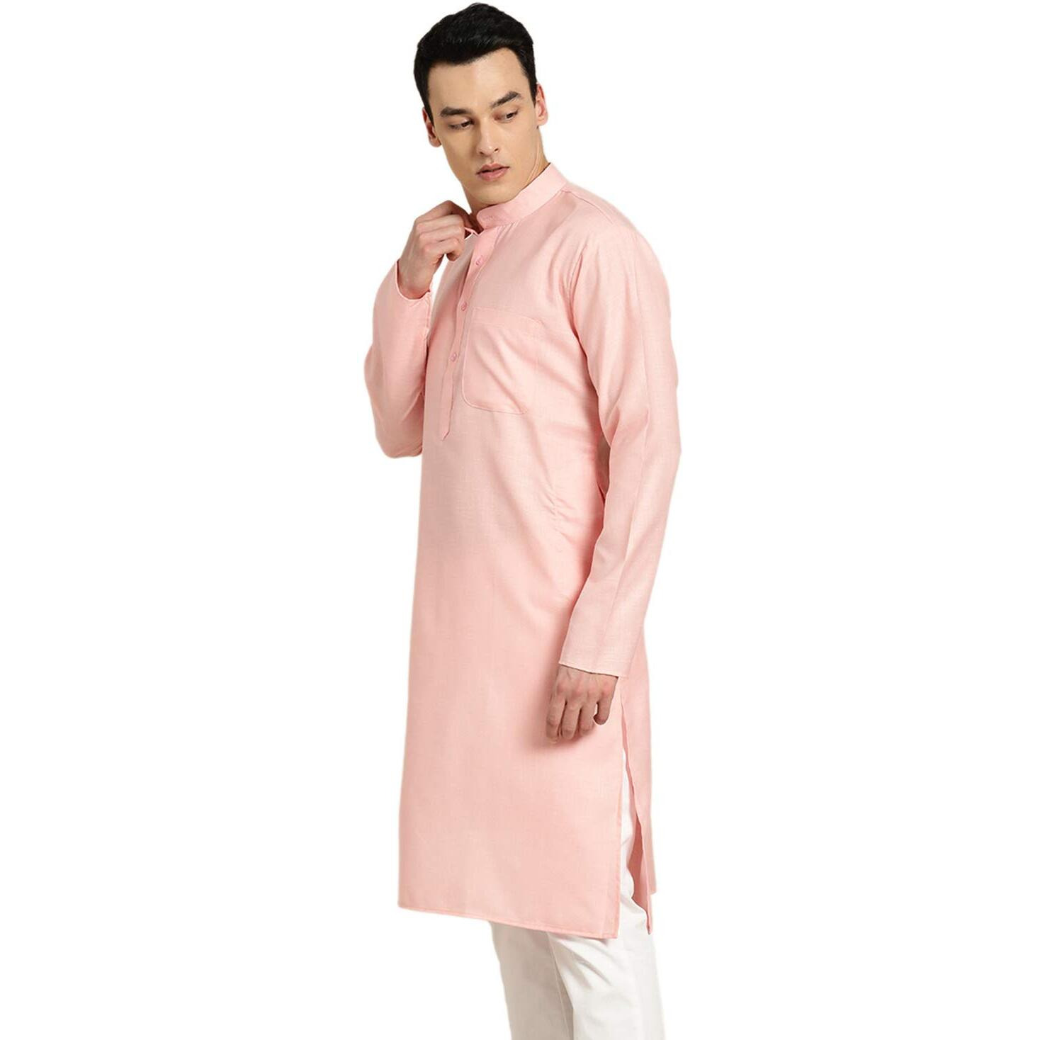 Sojanya (Since 1958 Men's Cotton Pink Only Kurta Size 38