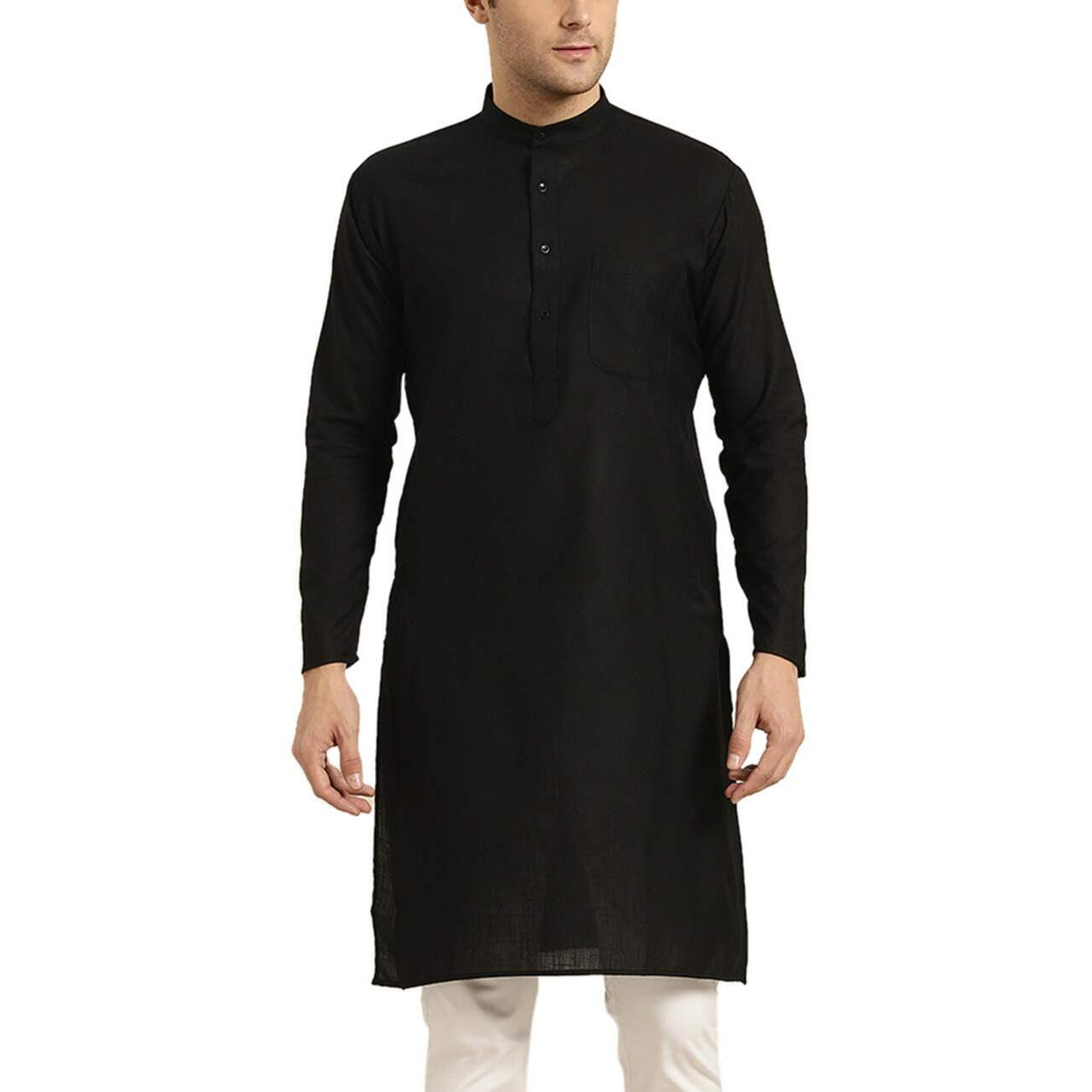Sojanya (Since 1958 Men's Cotton Black Only Kurta Size 36