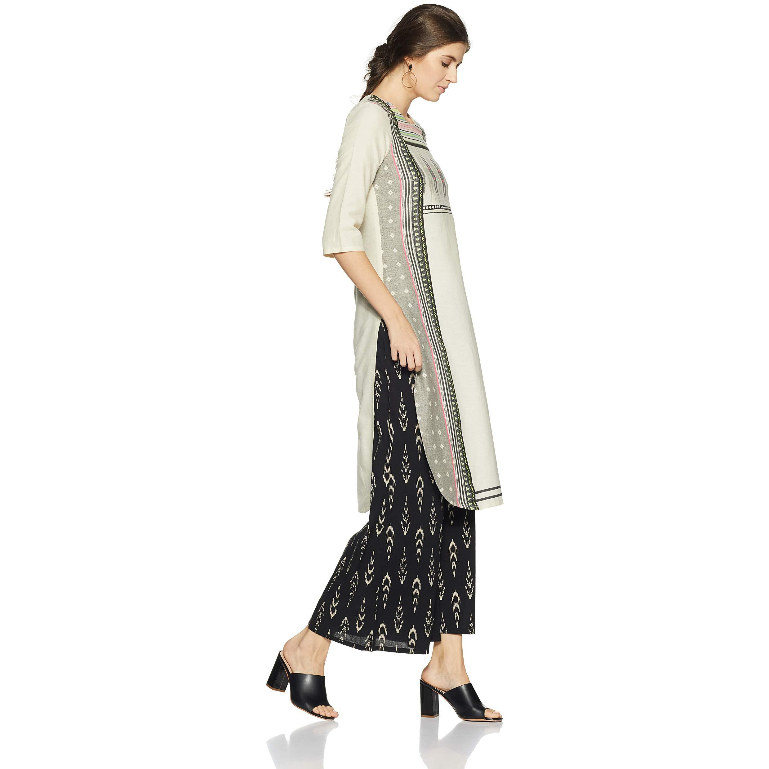 W For Women's Straight Kurta (18Fe17842L-51364_Grey_Xs)
