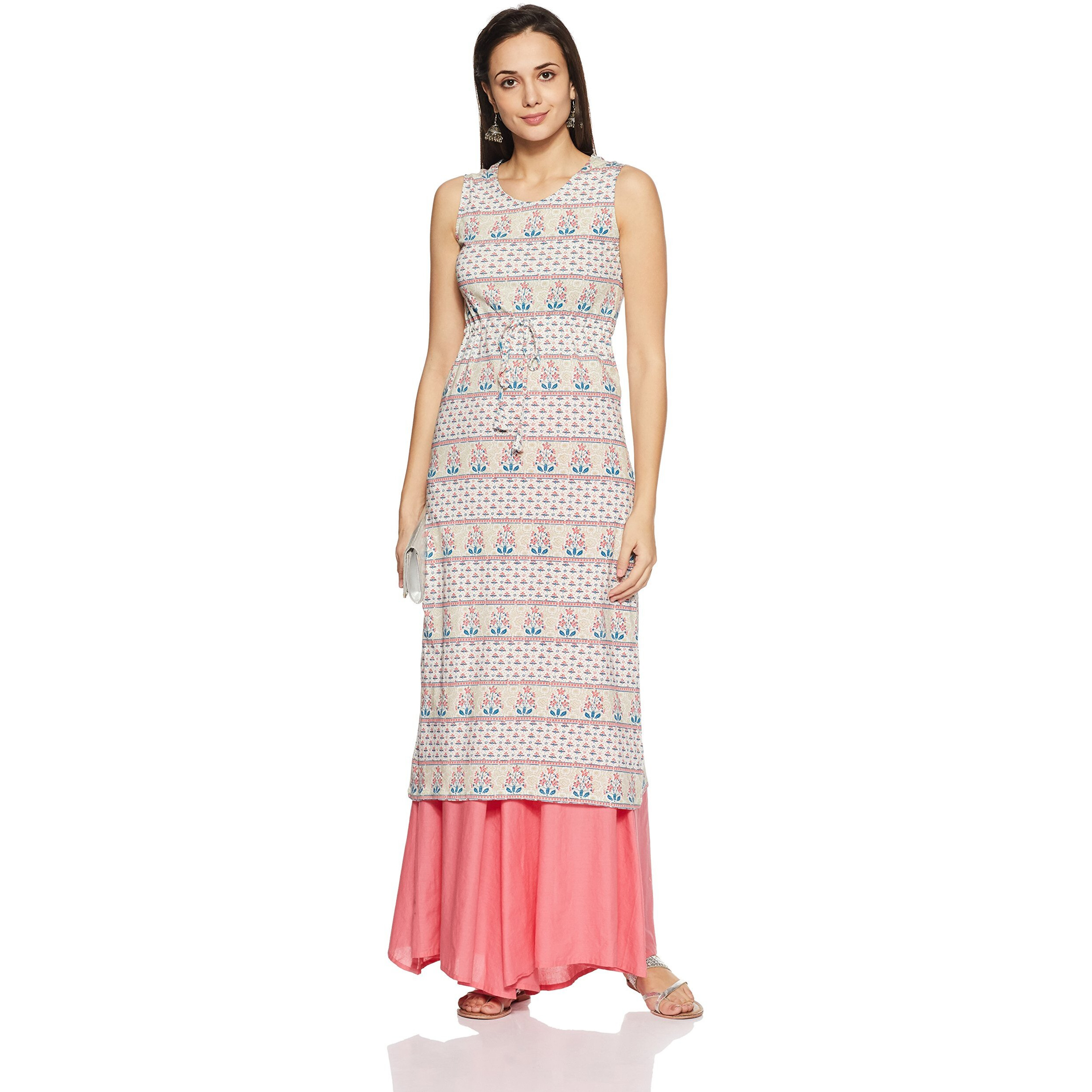 Aurelia Women's Straight Fit Kurta (18Fek21539-62934_Xs_Multicolor)