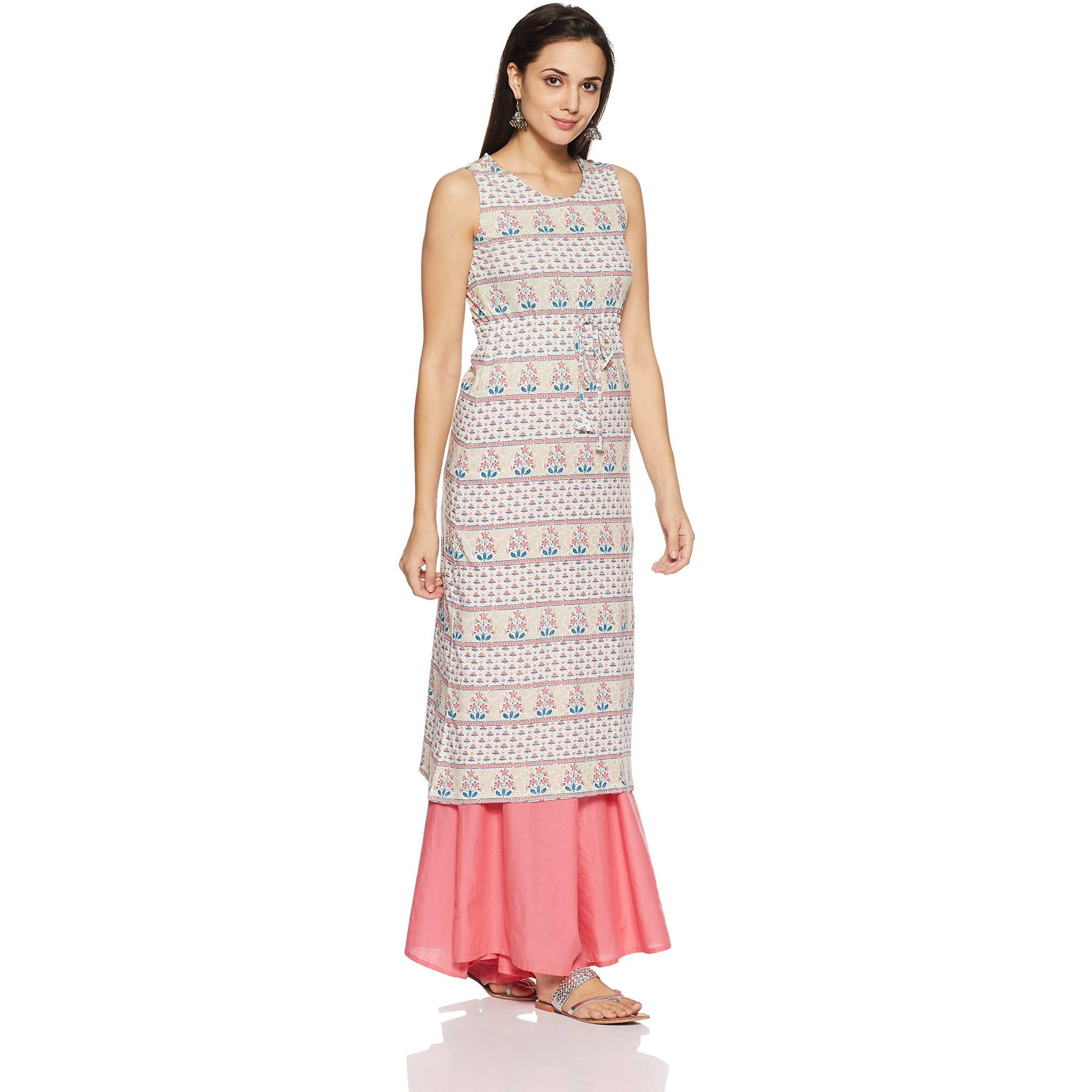 Aurelia Women's Straight Fit Kurta (18Fek21539-62934_Xs_Multicolor)