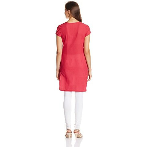 Aurelia Women's Straight Kurta (Crk11627-77845_Pink_S)