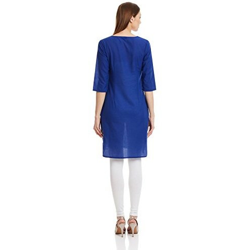 Aurelia Women's Straight Kurta (15Auk11267-78107_Blue_S)