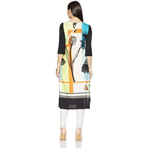 W For Woman Women's Straight Kurta (16Fe15662-57124_Ecru_18)
