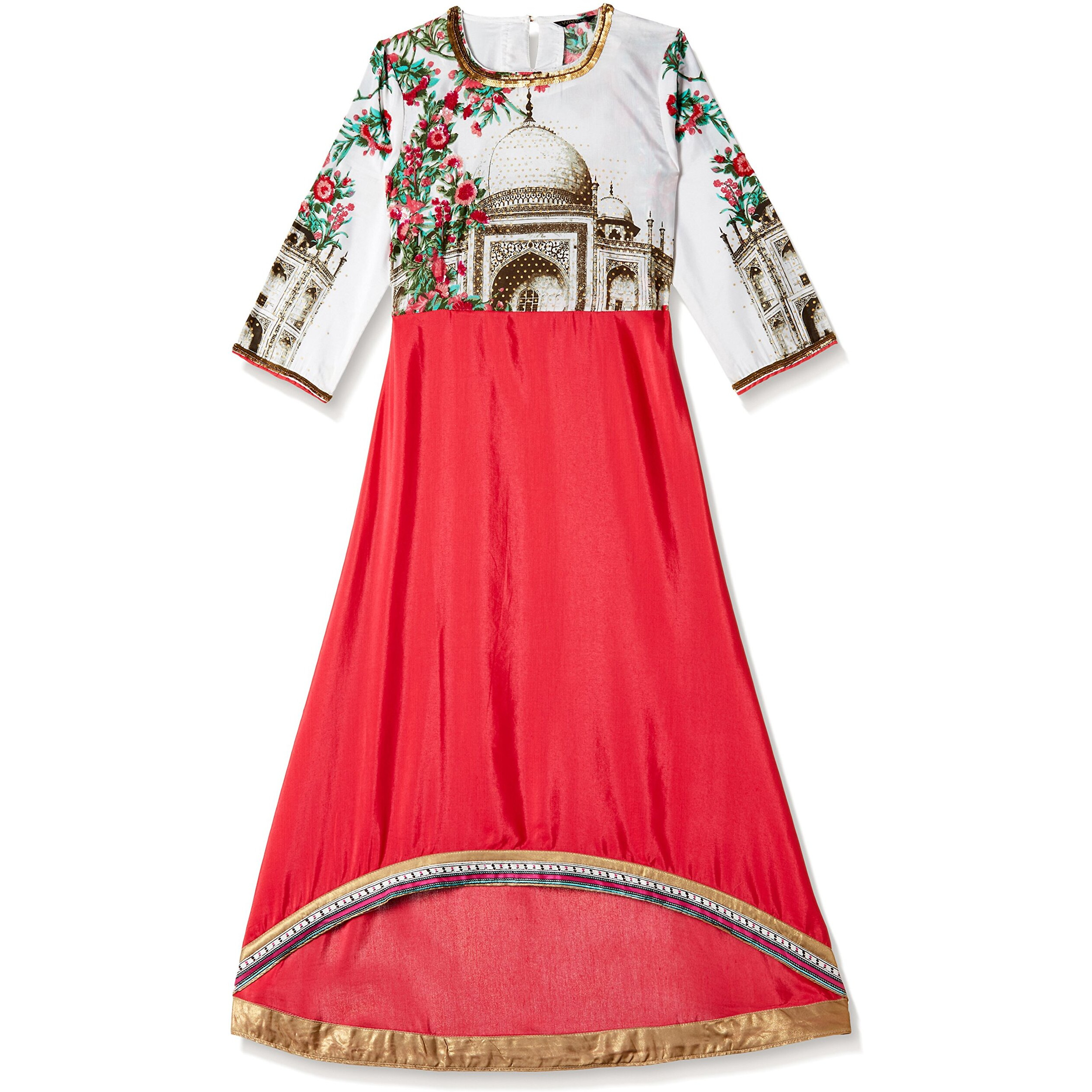 W For Woman Women's Straight Kurta (16Aus11267-58049-14-Ecru)