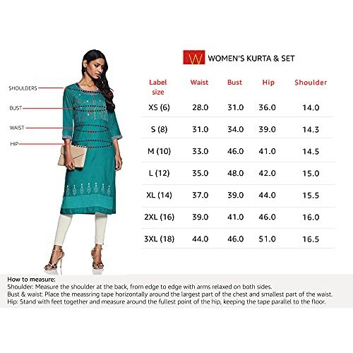 W For Woman Women's Straight Kurta (16Aus11267-58049-14-Ecru)