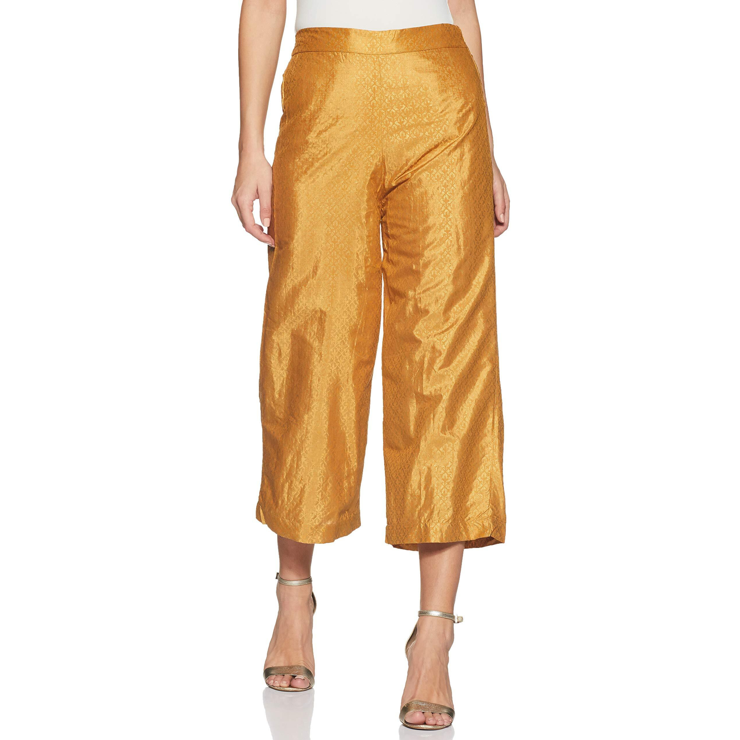 W For Woman Women's Relaxed Pants (16Au60198-58208_Yellow_16)