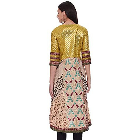 W For Woman Asymmetrical Hemline Kurta (17Aus11571-50733_Birch_10)