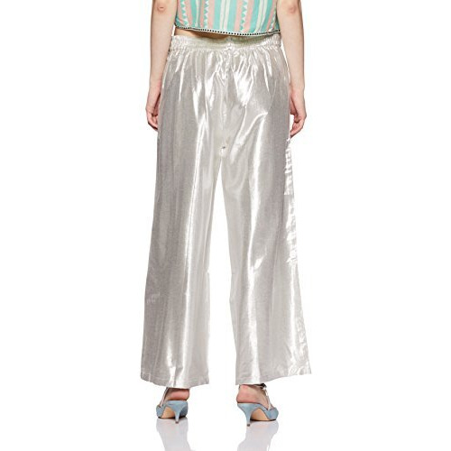 W For Woman Women's Straight Pants (17Aus60234-11055_Silver_Wm)