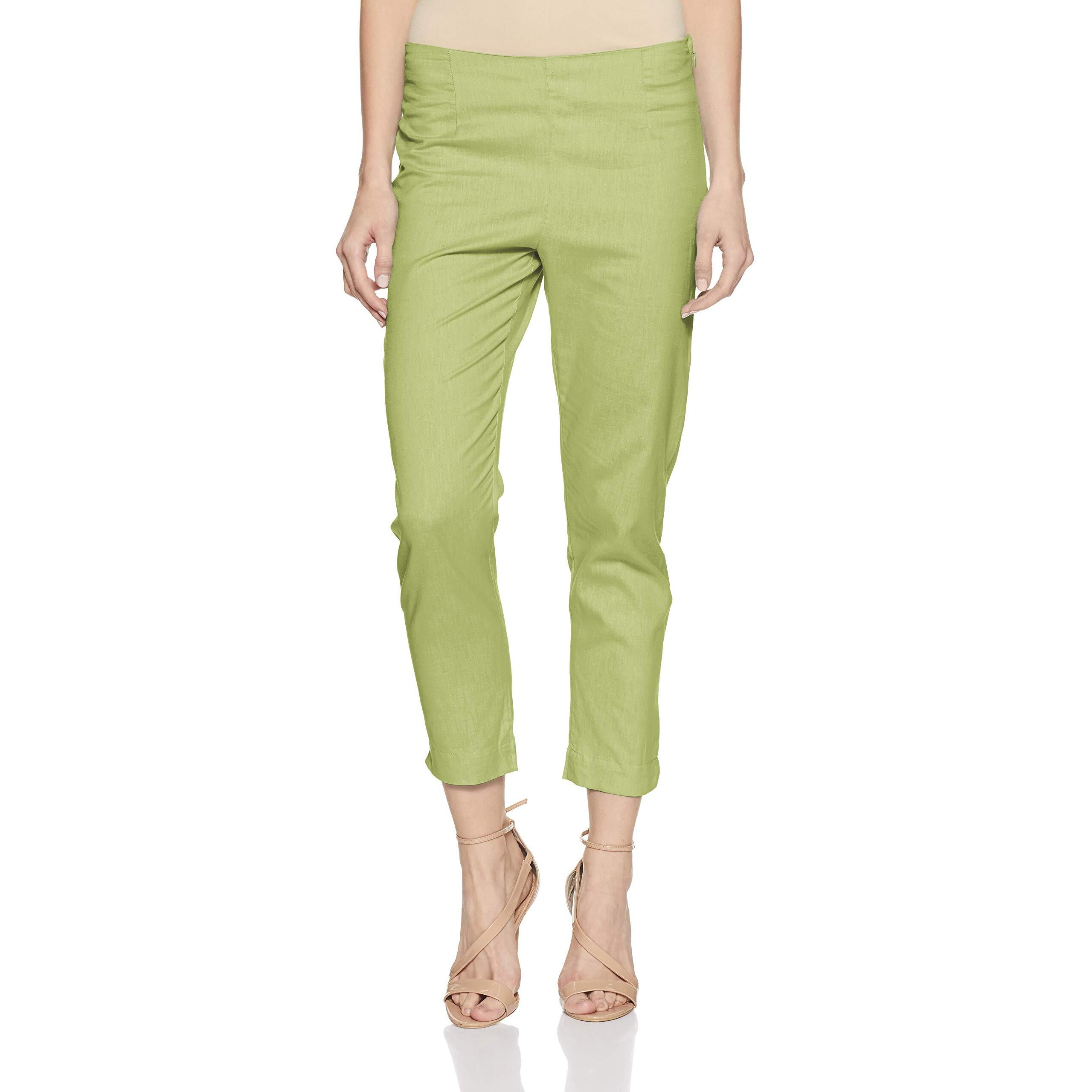 Aurelia Women's Straight Pants (17Auk60029-78919_Green_L)