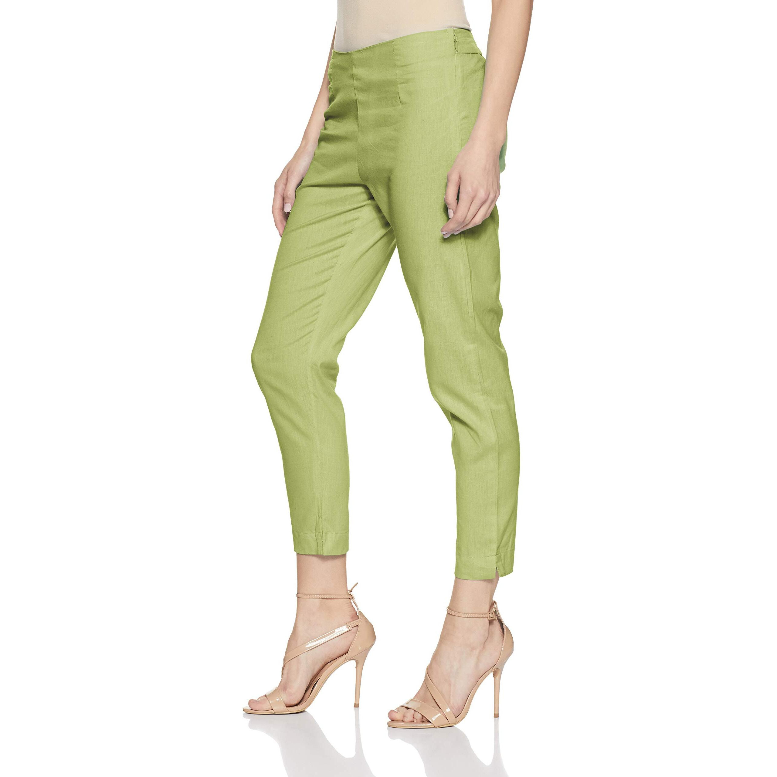 Aurelia Women's Straight Pants (17Auk60029-78919_Green_L)