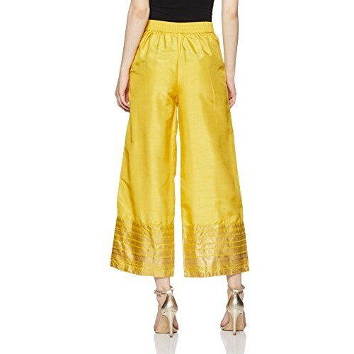 W For Woman Women's Straight Pants (17Au60655-66096_Golden_16)