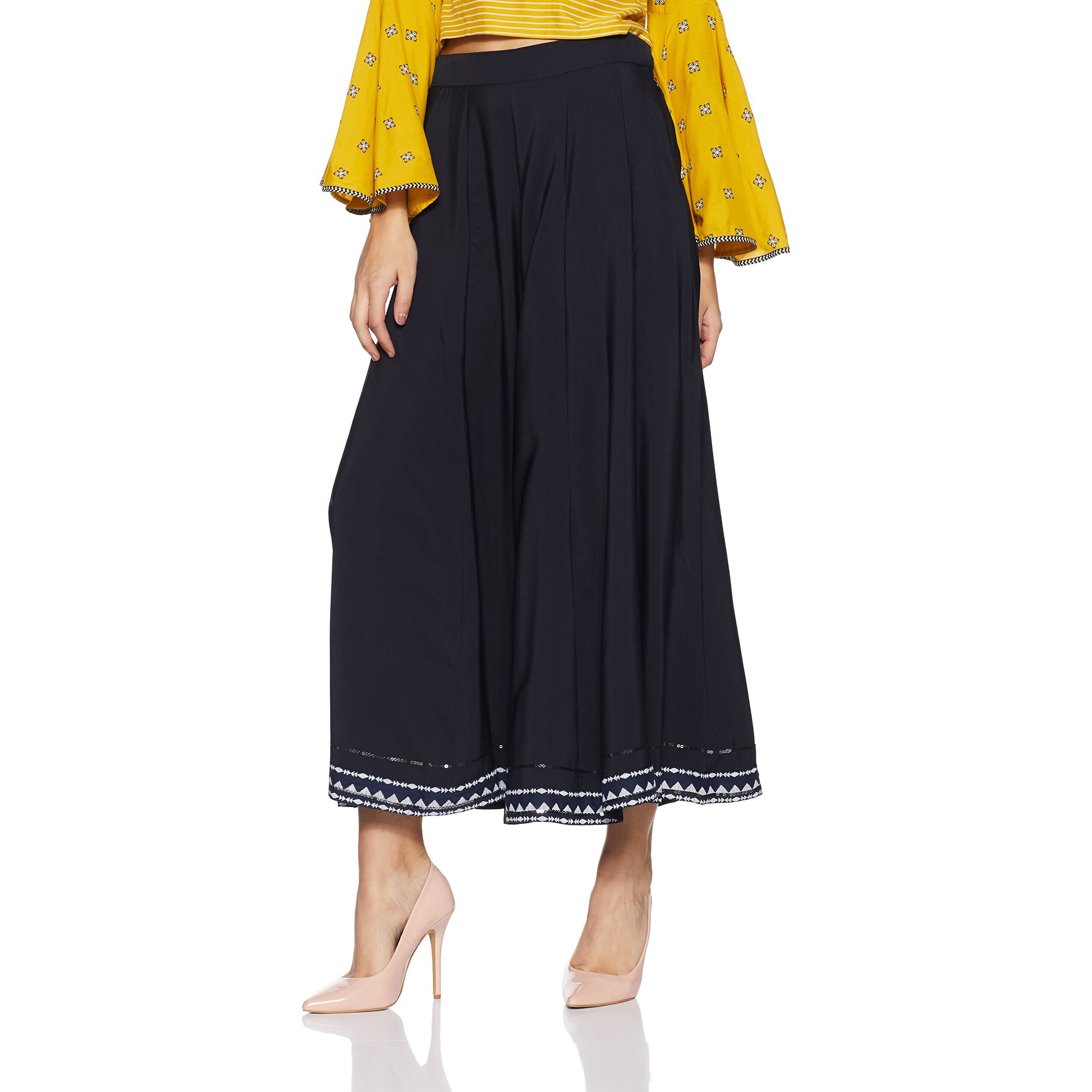 W For Woman Women's Palazzo (17Au60641-66081_Blue Iris_Ws)