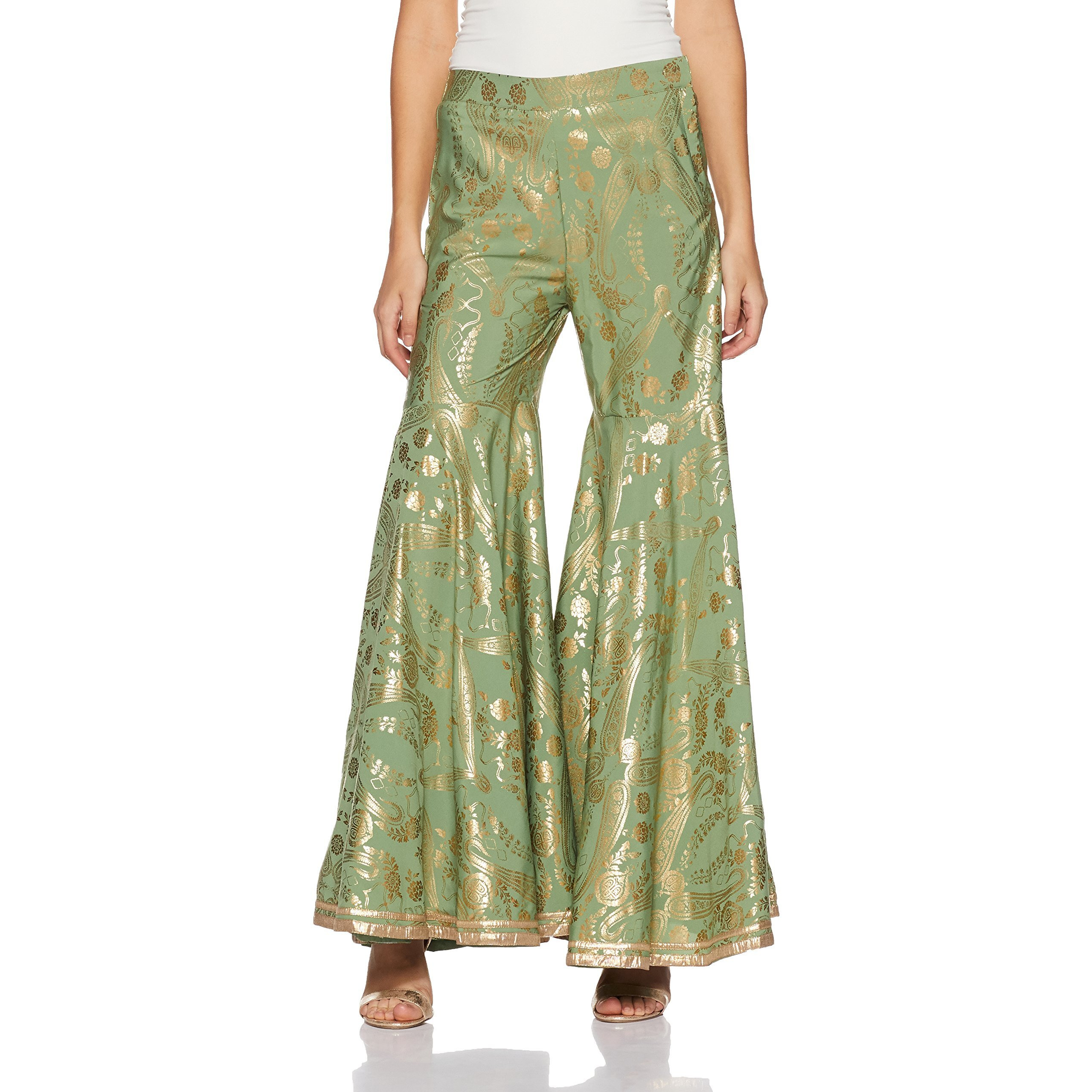 W For Woman Women's Palazzo (17Au60690-50590_Mistletoe_Wm) Green