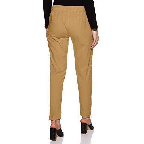 Rupa Softline 4D Cotton Stretch Comfort Kurti Pant For Women, All-Purpose Fashion For Western, Ethnic, And Casual Wear - Full-Length, Solid Color, Pack Of 1 Beige