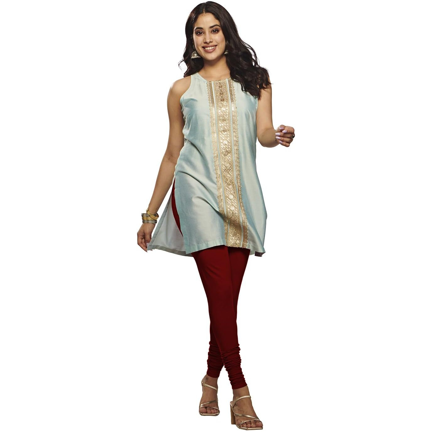 Lyra Women Solid Premium Cotton Churidar Leggings | Mid-Waist | Fashionwear
