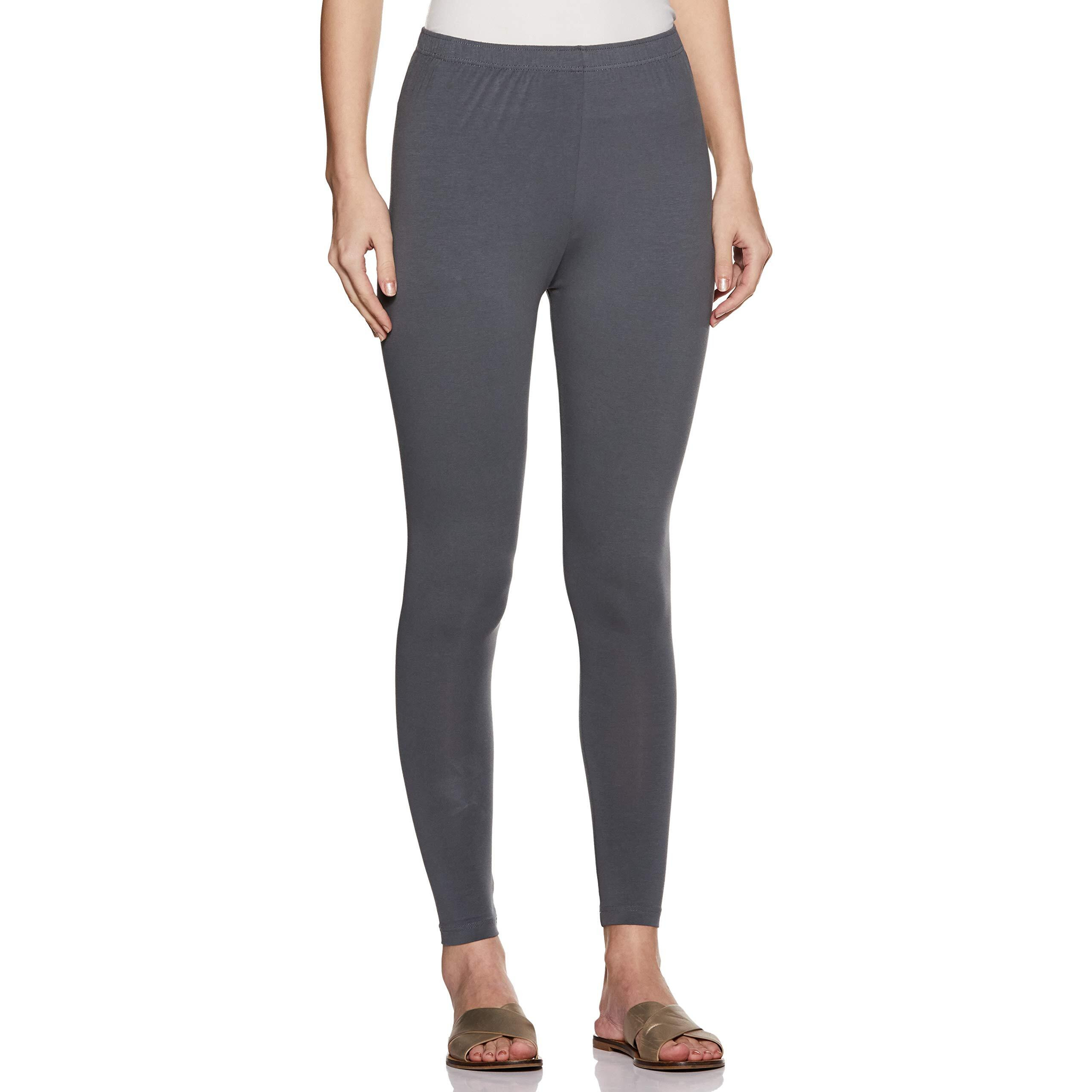 Lyra Women Solid Premium Cotton Ankle Length Leggings | Mid-Waist | Fashionwear