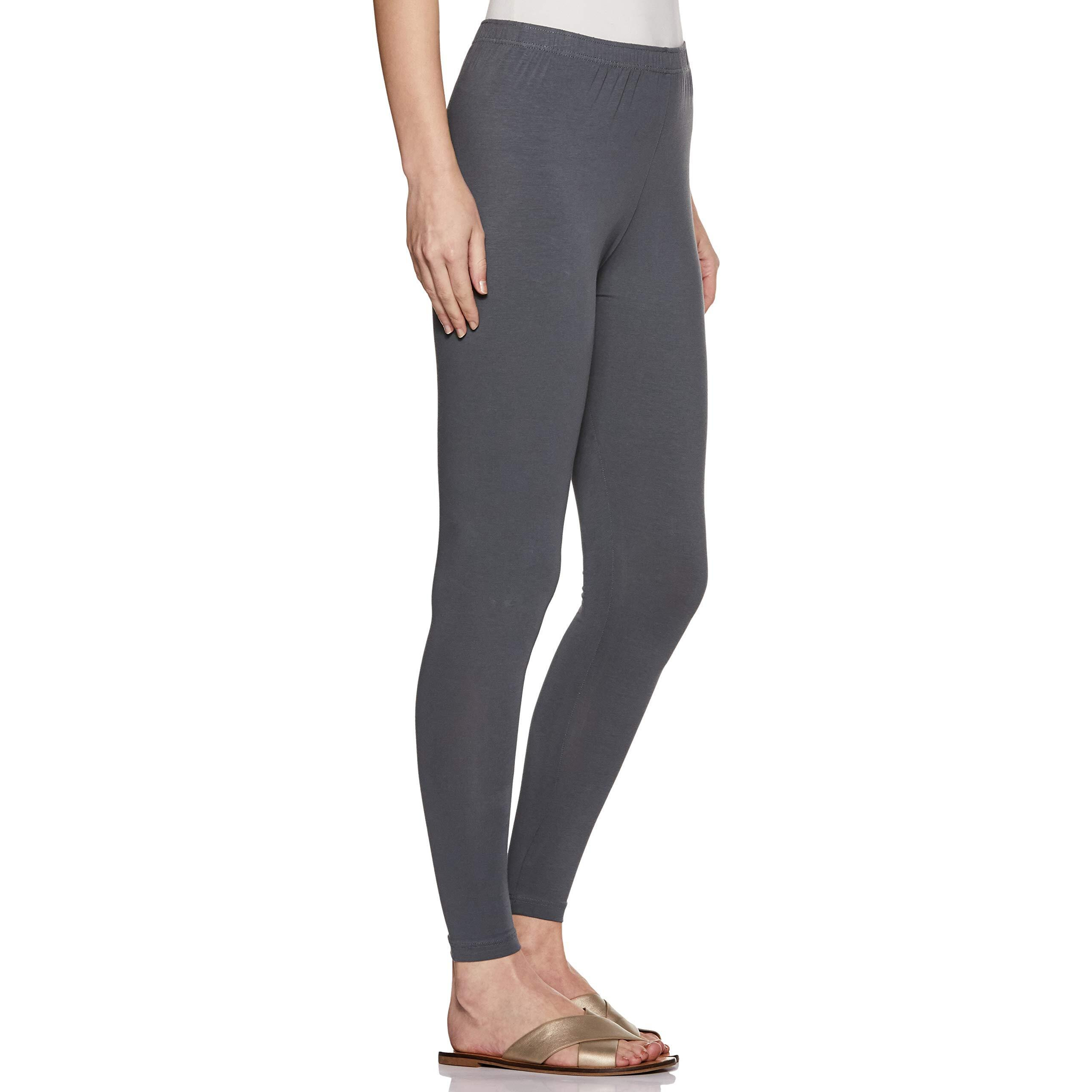 Lyra Women Solid Premium Cotton Ankle Length Leggings | Mid-Waist | Fashionwear
