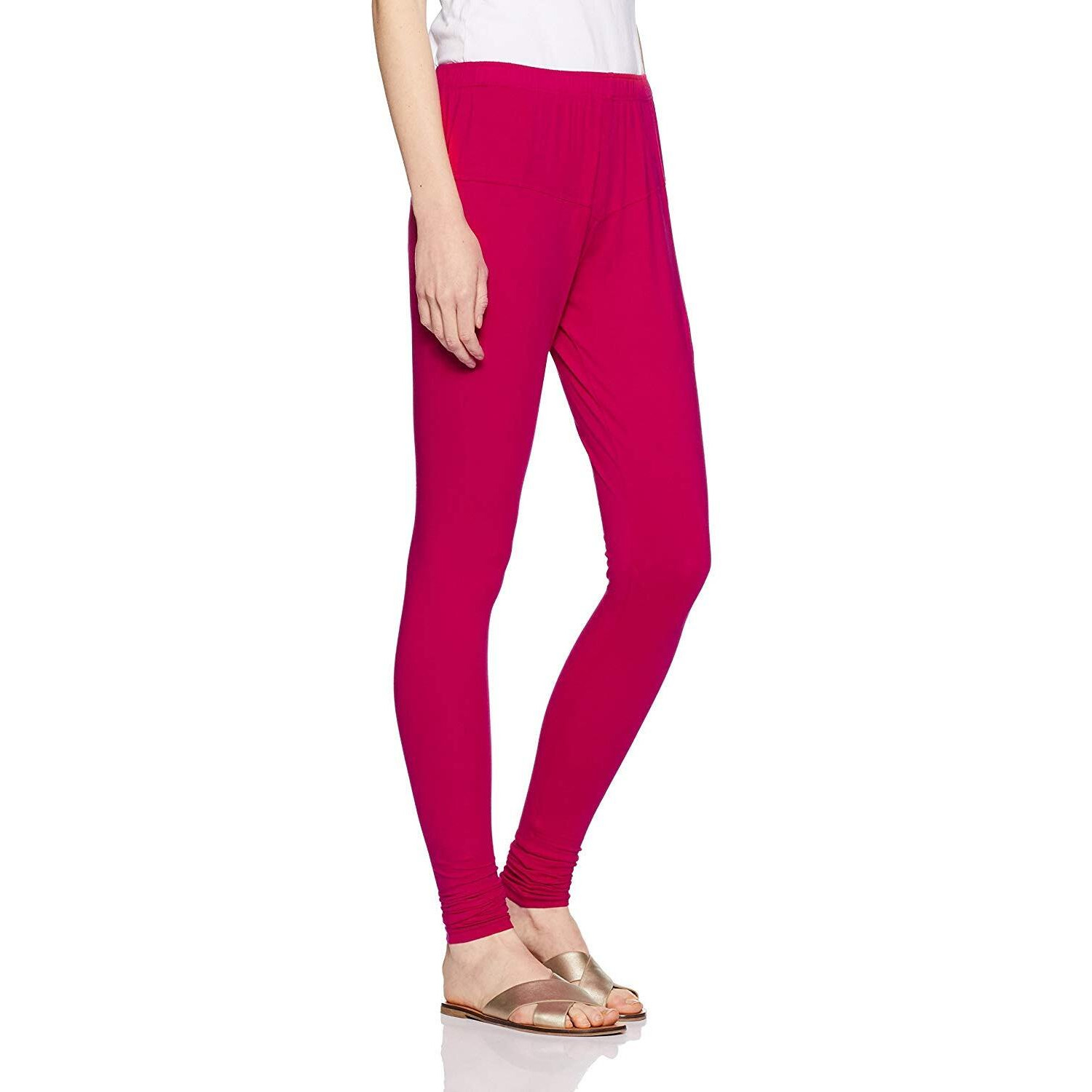 Lux Lyra Women Solid Premium Cotton Churidar Leggings | Mid-Waist | Fashionwear Loose Fit (Large) | Rise Style Mid Rise
