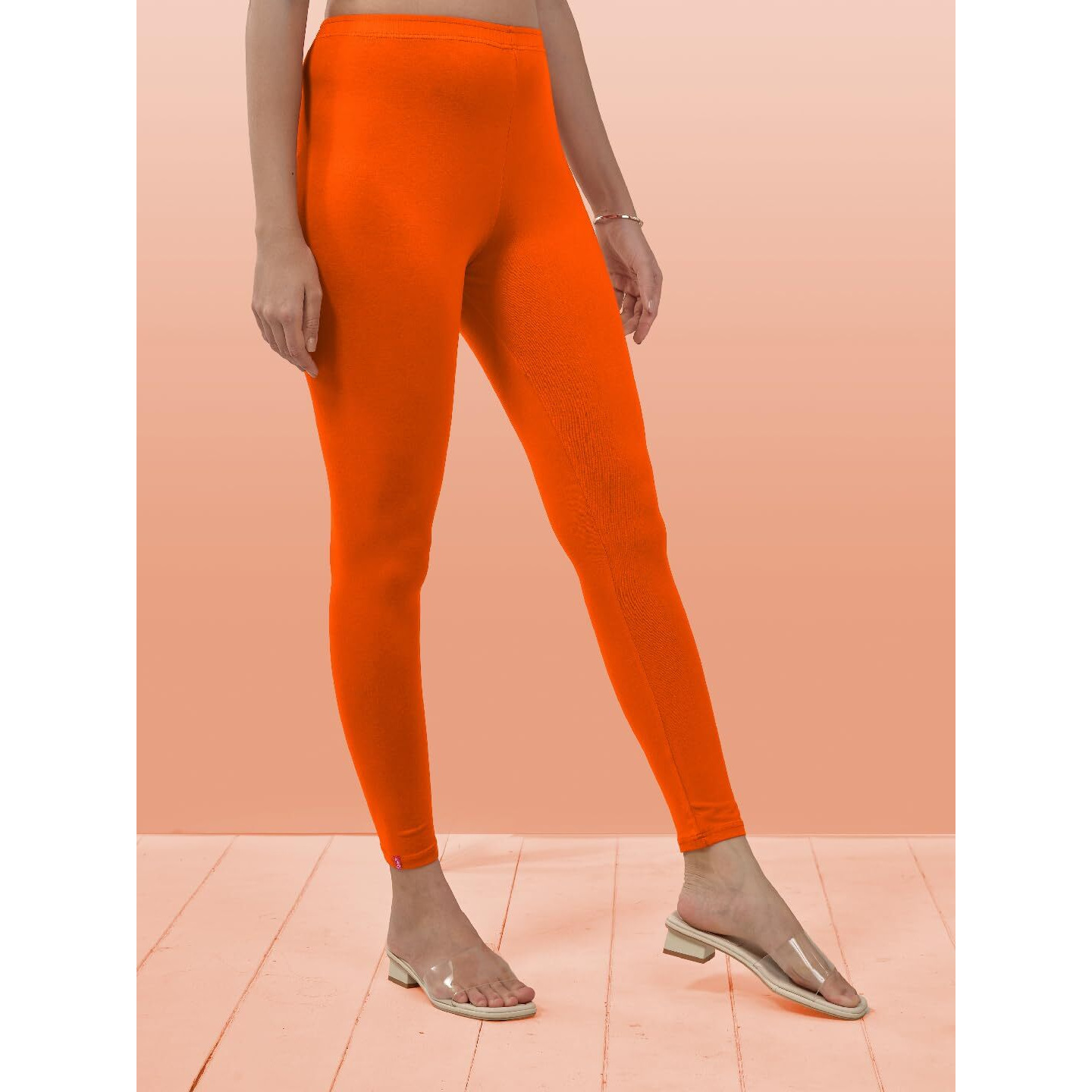 Lyra Women Solid Premium Cotton Ankle Length Leggings | Mid-Waist | Fashionwear