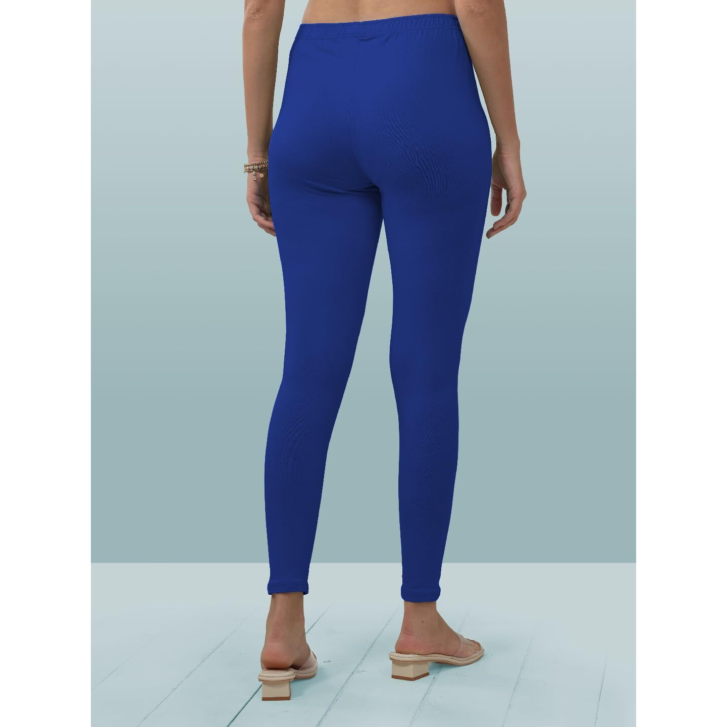 Lyra Women Solid Premium Cotton Ankle Length Leggings | Mid-Waist | Fashionwear