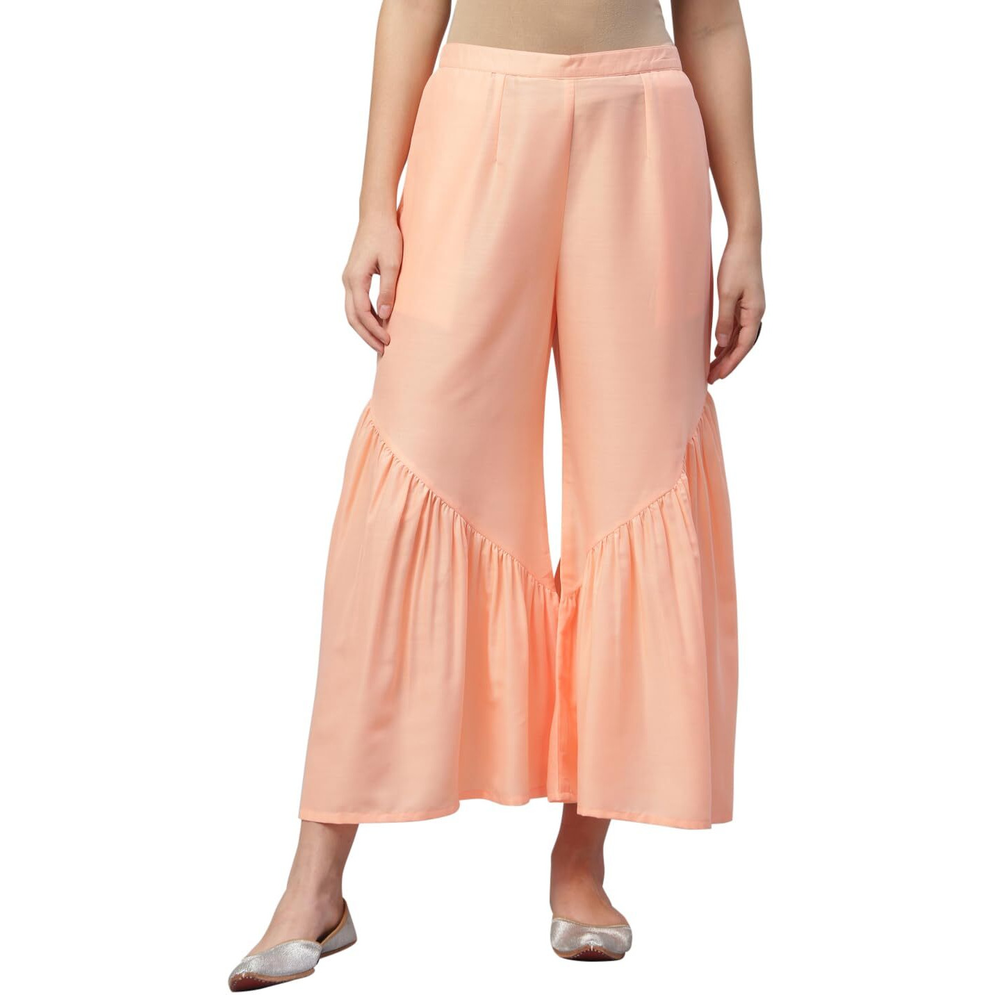 Libas Women's Regular Sharara (Pl762_Peach_S)