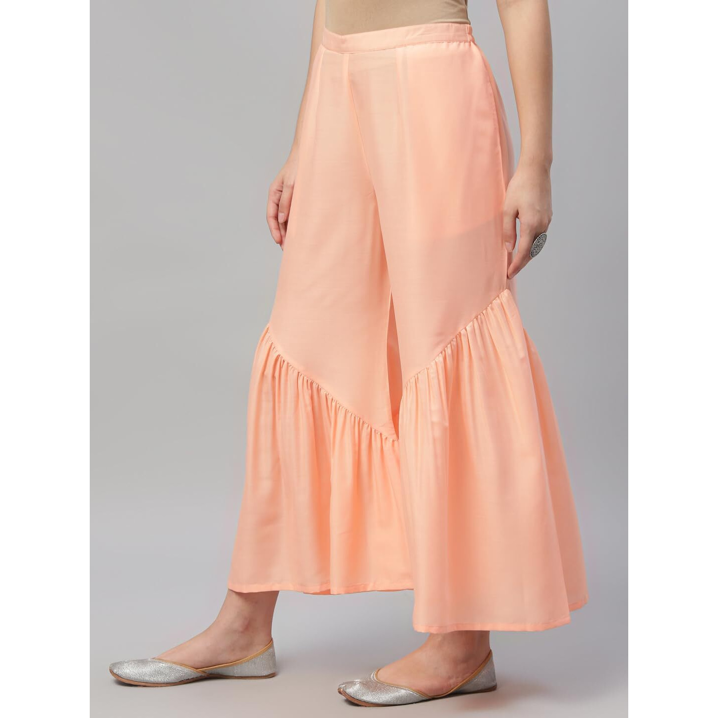 Libas Women's Regular Sharara (Pl762_Peach_S)